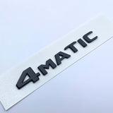 New Black 4Matic Rear Trunk Emblem Tailgate Lid Badge For Mercedes Sticker