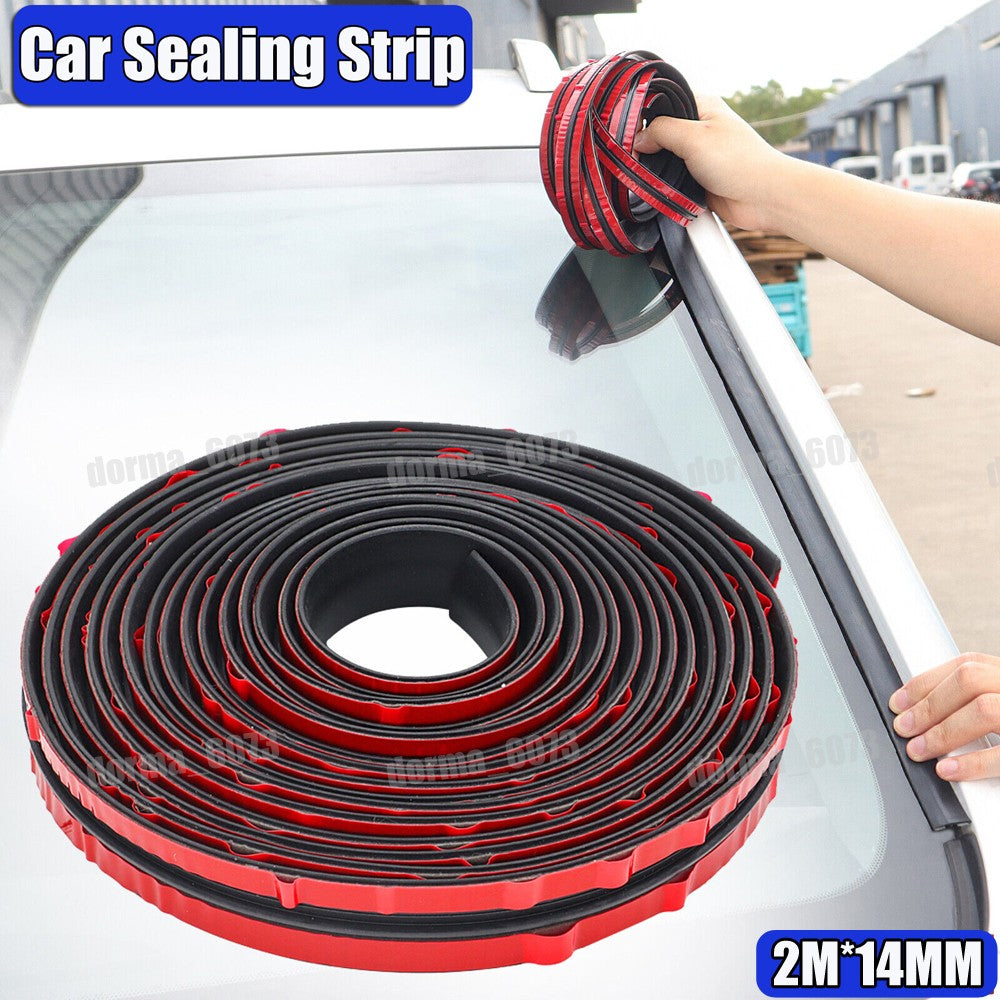Car Accessories Windshield Roof Rubber Seal Strip Noise Insulation Stickers 2M