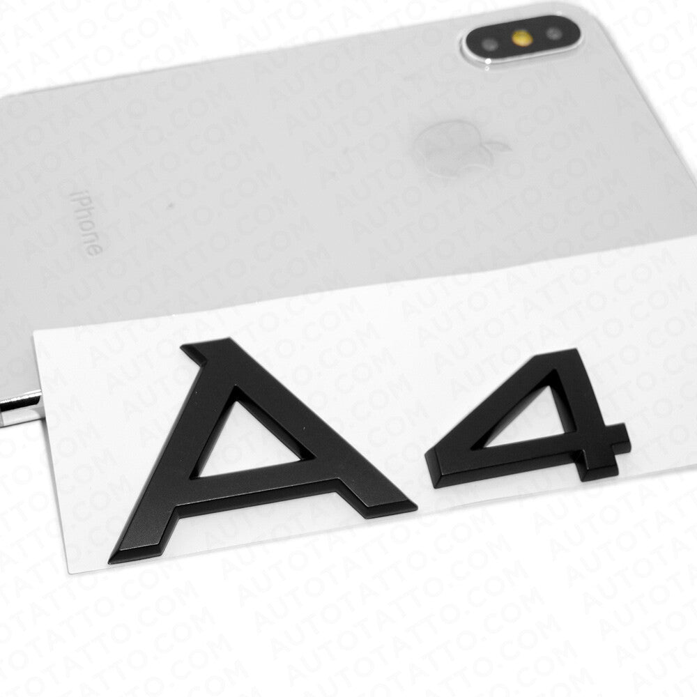 For Audi A4 Matte Black Rear Letter Tail Badge Trunk Emblem Badge Logo Sport