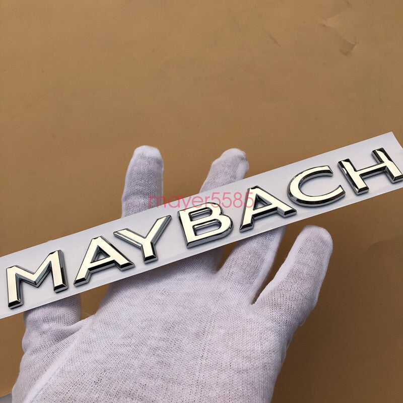 Chrome ABS " S680 + MAYBACH + V12 "  Emblem Auto Front Badge for Mercedes-Benz S