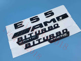 Gloss Black 3D "E55 AMG BITURBO 4 MATIC" Number Emblem Sticker for Mercedes-Benz