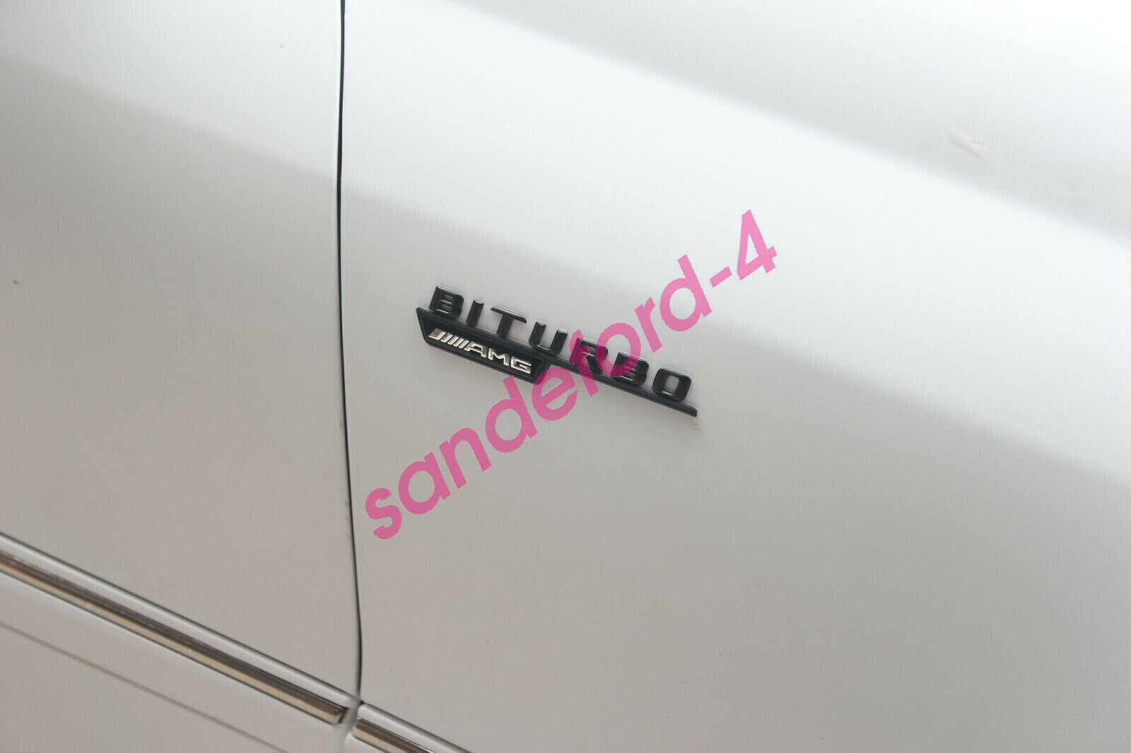 Black C43 AMG BITURBO 4MATIC Trunk Fender Badges Emblems for Mercedes ben