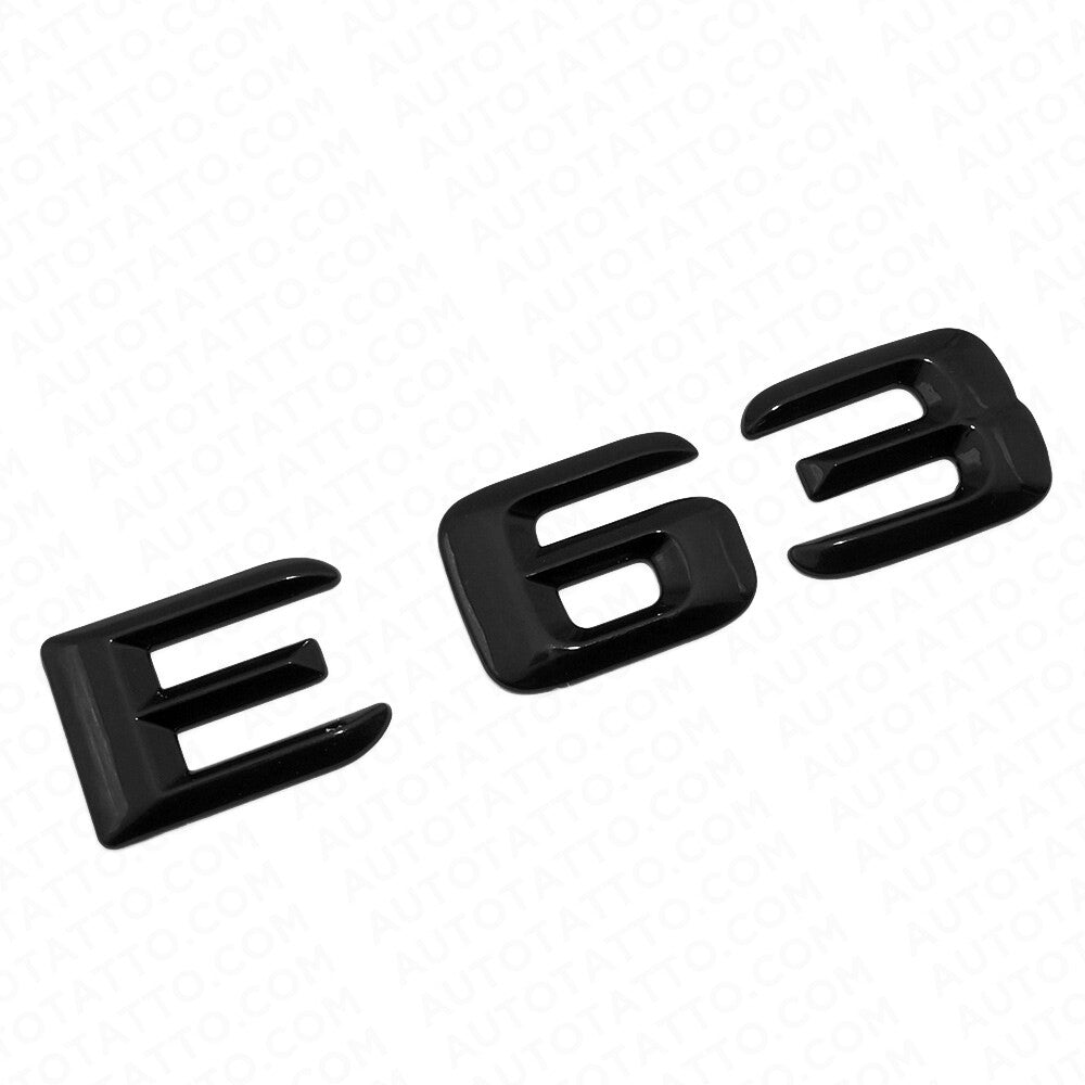 14-16 E 63 AMG Letter Emblem 3D Trunk Logo Nameplate Badge Decorate Gloss Black