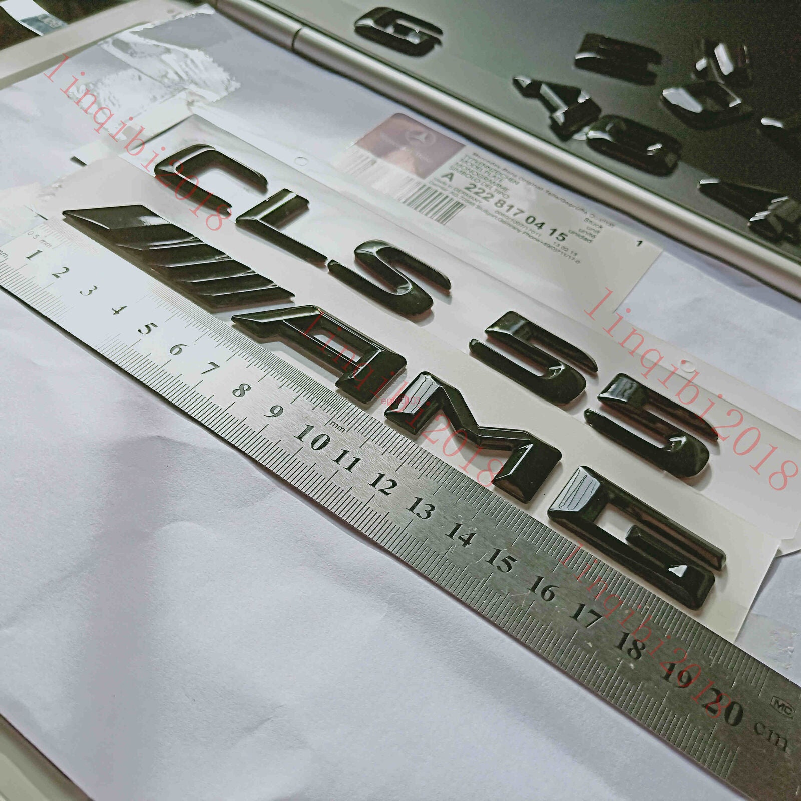 Gloss Black Number Letters Rear Trunk Badge Emblem for Mercedes Benz CLS55 AMG
