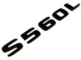 S560L Gloss BLACK FOR MERCEDES REAR TRUNK EMBLEM BADGE NAMEPLATE DECAL LETTERS