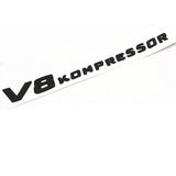 2 x Gloss Black Letters V8 KOMPRESSOR Emblem Badge Emblems for Mercedes Benz AMG