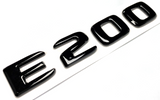 E200 GLOSS BLACK FOR MERCEDES REAR TRUNK EMBLEM BADGE NAMEPLATE DECAL LETTERS