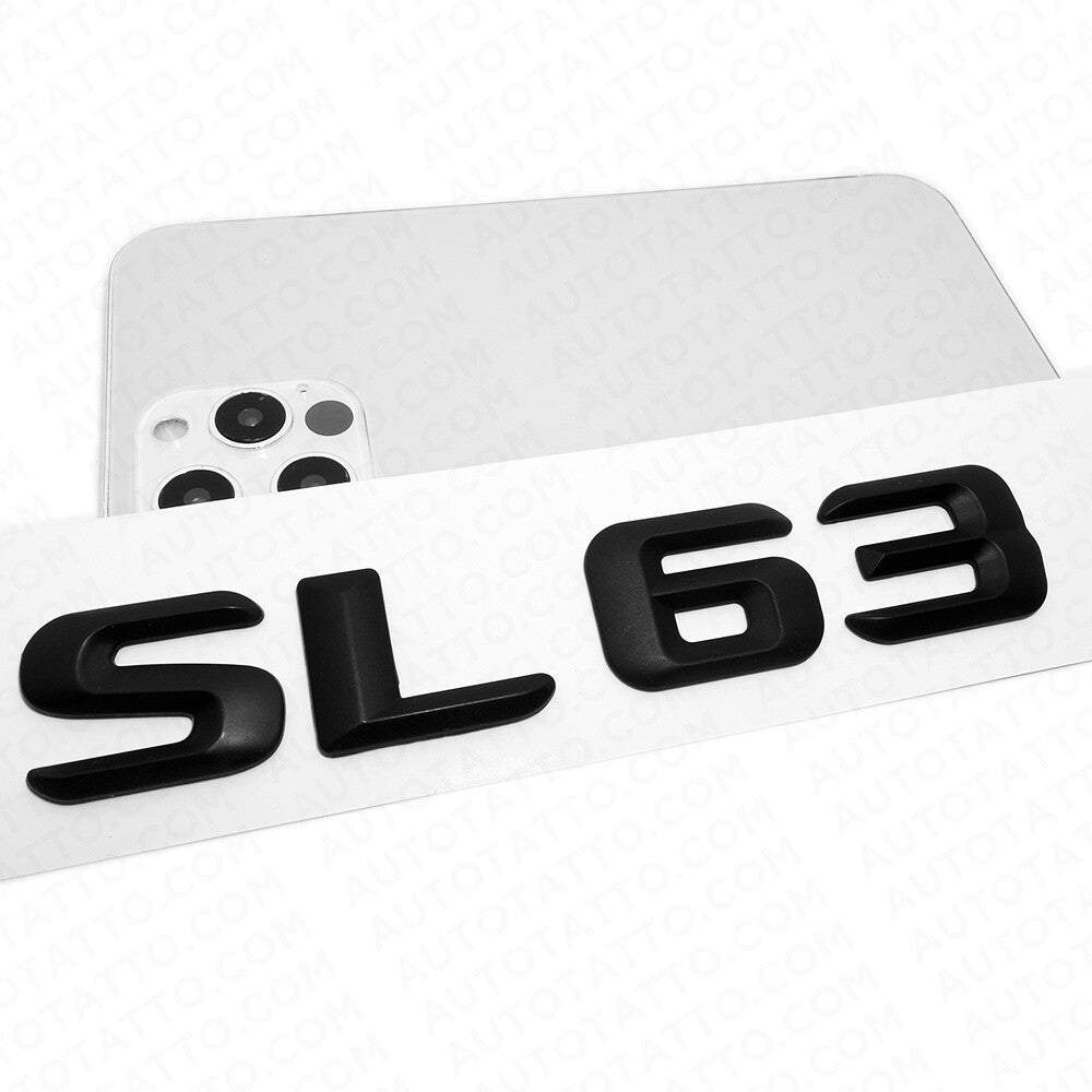 15-16 SL 63 AMG Letter 3D Emblem Trunk Logo Nameplate Badge Decorate Matte Black