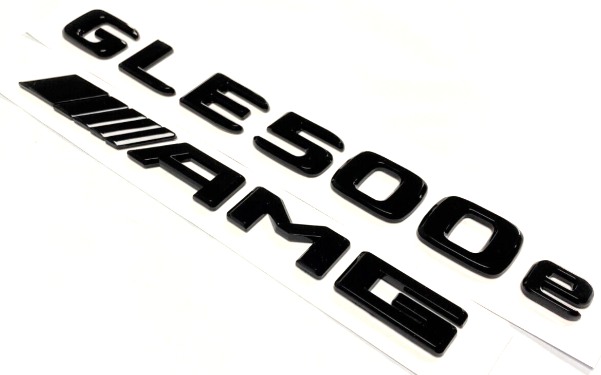 GLE500e+AMG Gloss BLACK FOR MERCEDES LIFTGATE REAR TRUNK EMBLEM BADGE NAMEPLATE