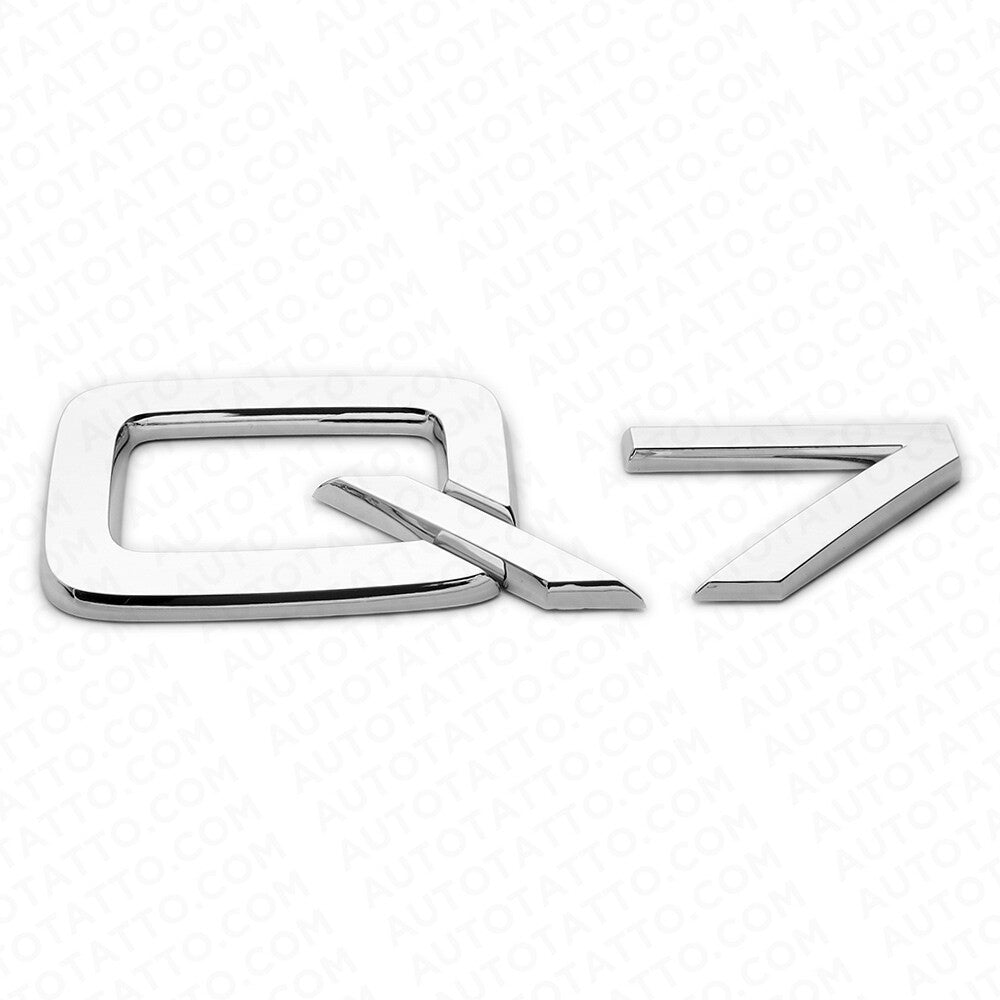 Audi Q7 OEM Chrome Rear Letter Liftgate Badge Trunk Emblem Badge Logo Sport