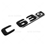 17-20 C 63 S AMG Emblem Trunk Lid Letter Logo Nameplate Badge Decorate Black