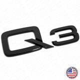 Audi Q3 Gloss Black Rear Letter Liftgate Nameplate Trunk Emblem Badge Sport
