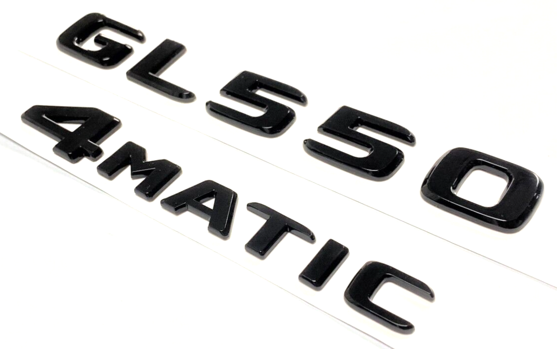 BLACK GL550+4MATIC FOR MERCEDES REAR TRUNK EMBLEM BADGE NAMEPLATE DECAL NUMBER