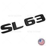 17+ SL 63 AMG Letter 3D Emblem Trunk Logo Nameplate Badge Decorate Matte Black