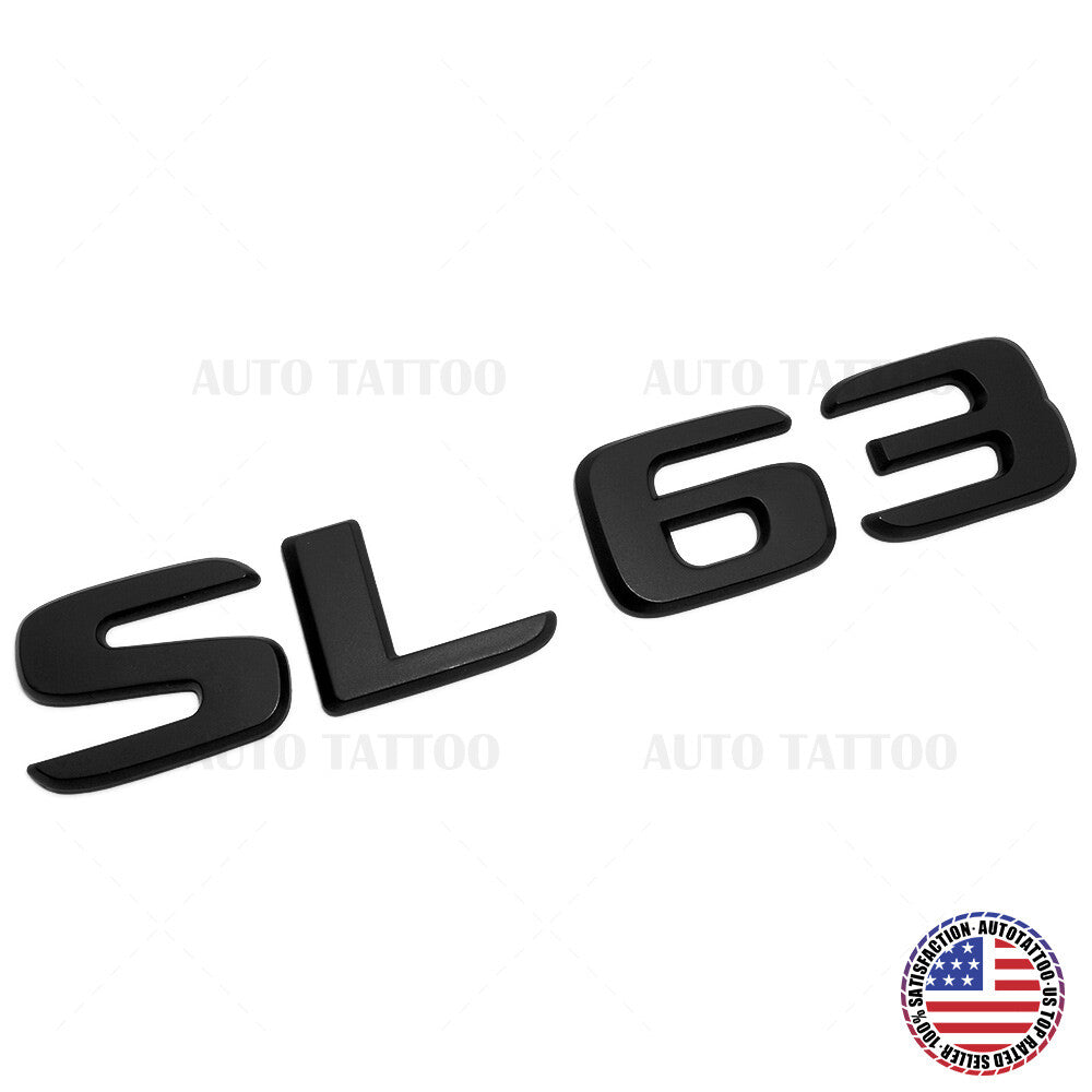 17+ SL 63 AMG Letter 3D Emblem Trunk Logo Nameplate Badge Decorate Matte Black