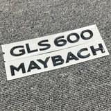 Gloss Black GLS600 Maybach Number Trunk Letters Badge Emblems Sticker For Benz
