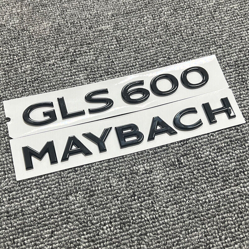 Gloss Black GLS600 Maybach Number Trunk Letters Badge Emblems Sticker For Benz