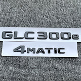 GLC300e +4MATIC Gloss Black Rear Trunk Emblem Badge Sticker For GLC C253 X253