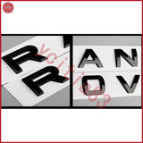 6PCS RANGE ROVER & SPORT SUPERCHARGED Black Emblem Logo Front Rear Hood