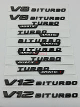 Matte black CLA45 AMG TURBO 4 MATIC Trunk Emblem Badge Sticker