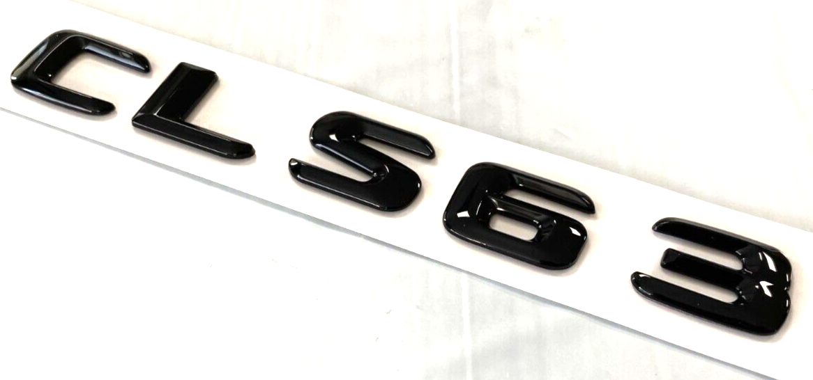 1PCS GLOSS BLACK CLS63 FOR MERCEDES CLS63 REAR TRUNK EMBLEM BADGE NAMEPLATE