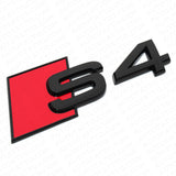 For Audi S4 Gloss Black Rear Letter Tail Badge Trunk Emblem Badge Logo Sport