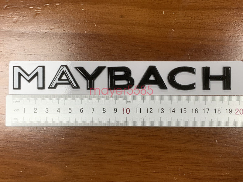 1PC Glossy Black For Mercedes Benz Maybach Letters Trunk Emblem Badge Sticker