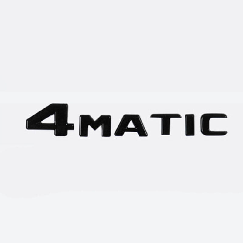 C300 4MATIC Emblem Gloss Black Rear Trunk Letter Badge Sticker For Mercedes