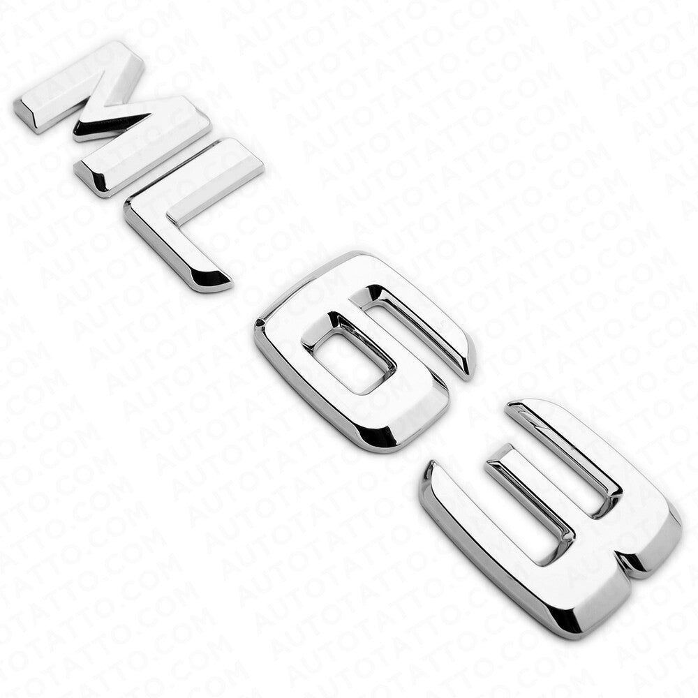 Benz ML 63 AMG Letter Emblem Trunk Logo Nameplate Badge Decorate Sport Chrome