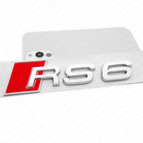 For Audi RS 6 Chrome Rear Letter Tail Badge Trunk Emblem Badge Logo Sport