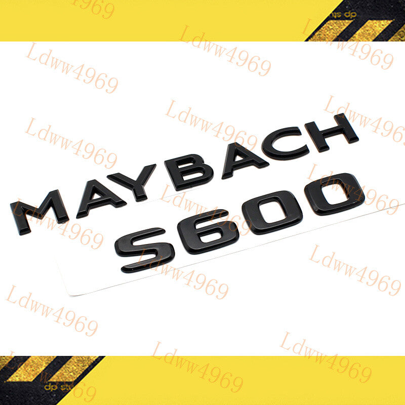 For S-Class W222 S600 Maybach Glossy Black Rear Trunk Emblem Decal Badge Sticker