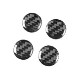 4pcs 20mm Door Lock Keyhole Protector Cover Accessories Sticker Decal - Carbon Fiber
