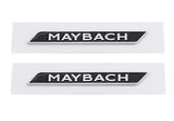 2Pcs Black Chrome Maybach Letters Fender Sticker Emblem Badge for Mercedes Benz