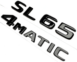 #2 BLACK SL65 +4MATIC REPLACEMENT FOR MERCEDES REAR TRUNK EMBLEM BADGE DECAL LID