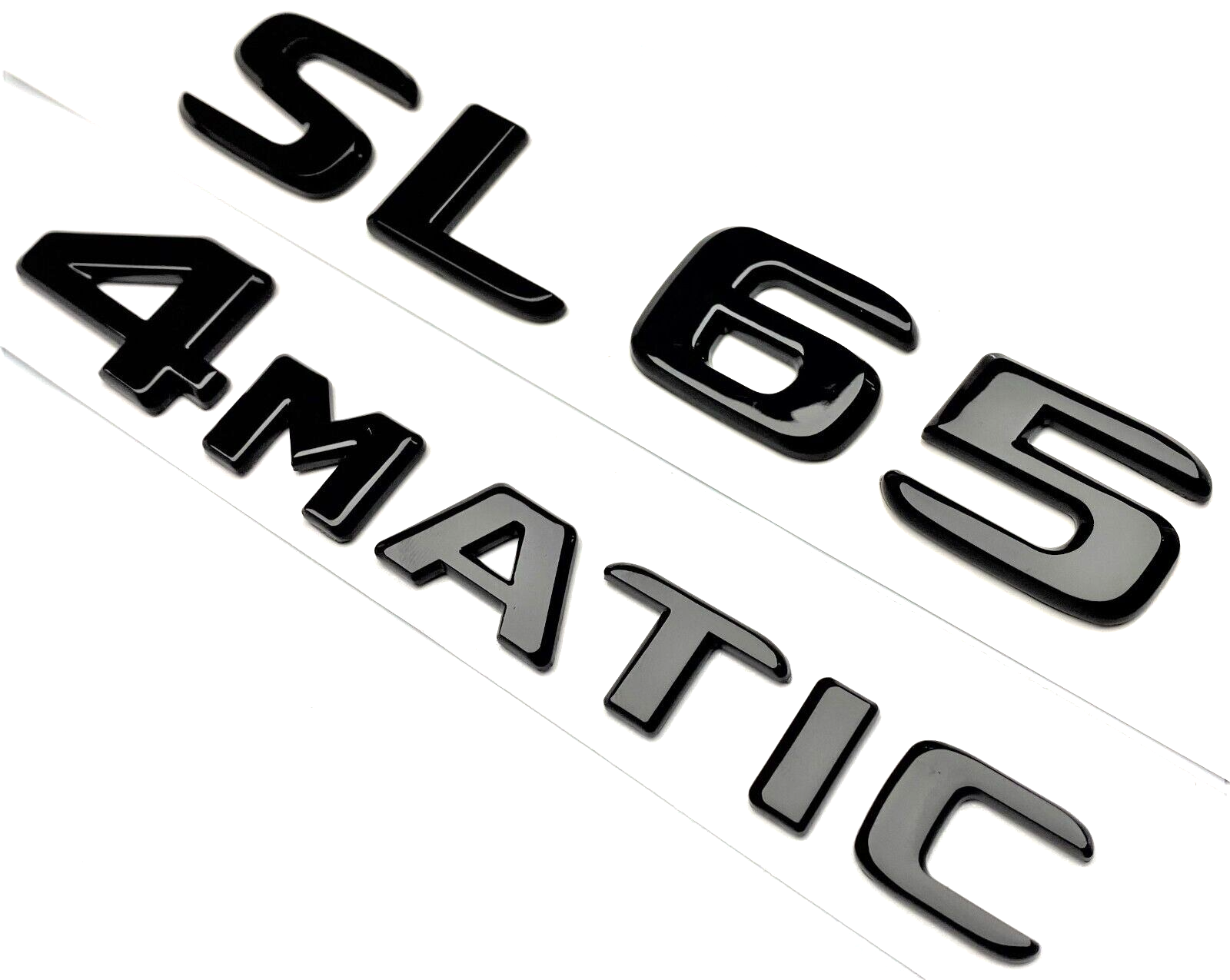 #2 BLACK SL65 +4MATIC REPLACEMENT FOR MERCEDES REAR TRUNK EMBLEM BADGE DECAL LID