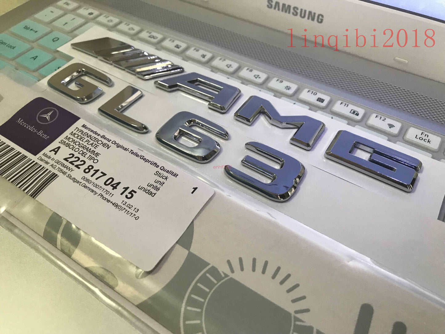 2018 " GL63 + AMG" High quality Rear Trunk Emblem Decal Badge FOR Mercedes Benz
