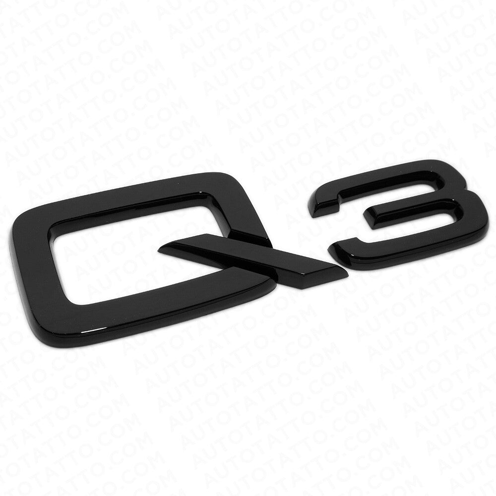 Audi Q3 Gloss Black Rear Letter Liftgate Nameplate Trunk Emblem Badge Sport
