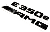 Gloss BLACK E350e+AMG FOR MERCEDES E350 REAR TRUNK EMBLEM BADGE NAMEPLATE DECAL