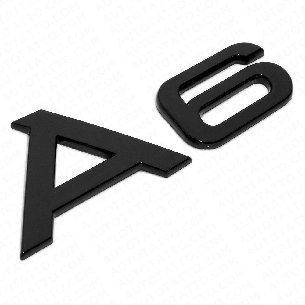 For Audi A6 Gloss Black Rear Letter Tail Badge Trunk Emblem Badge Logo Sport
