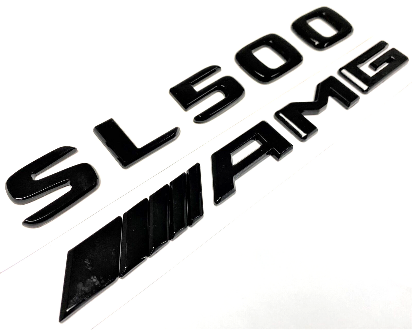 SL500+AMG BLACK FOR MERCEDES REAR TRUNK EMBLEM BADGE NAMEPLATE DECAL NUMBERS