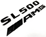 SL500+AMG BLACK FOR MERCEDES REAR TRUNK EMBLEM BADGE NAMEPLATE DECAL NUMBERS