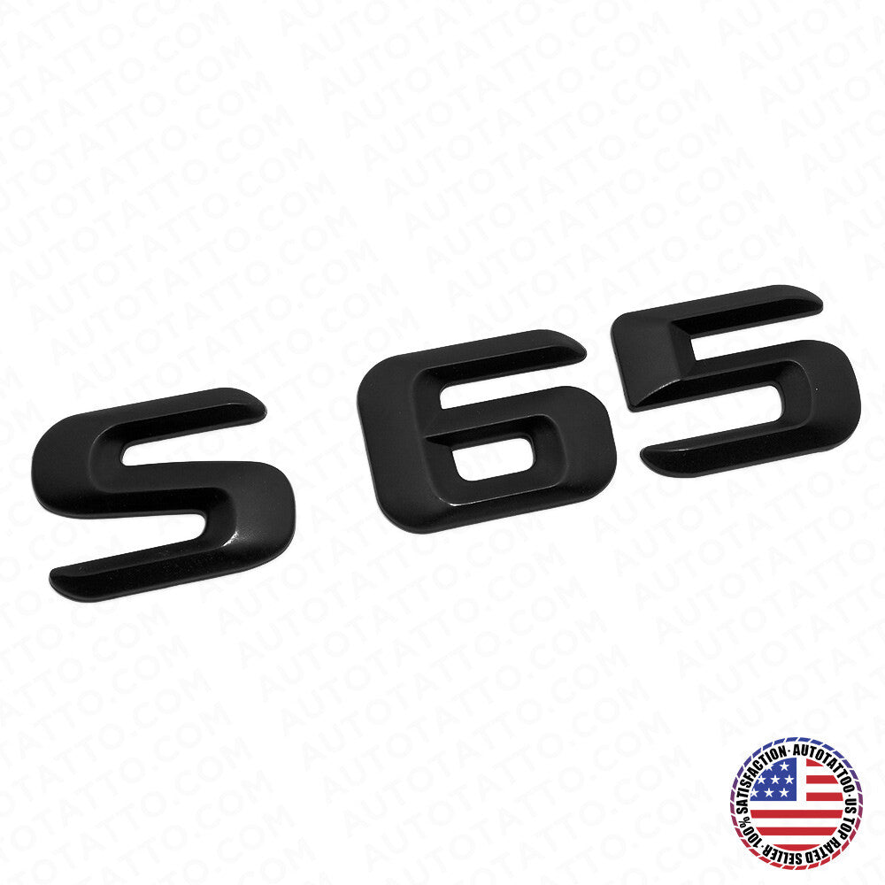 14-17 S 65 AMG Letter 3D Emblem Trunk Logo Nameplate Badge Decorate Matte Black