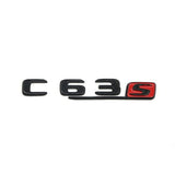 4PCS Gloss Black C63 S AMG V8 BITURBO Emblem Badge Set For Benz W205 C63 AMG