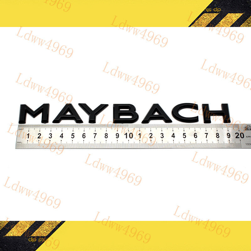 Gloss Black ABS Trunk Emblem Badge Set For S-Class Maybach S400 S500 S600 S650