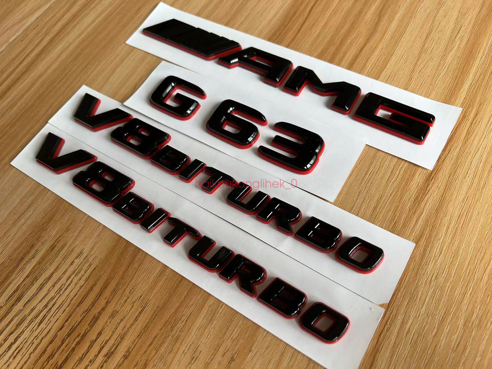 Black RED G63 AMG V8 BITURBO Emblem Badge Sticker Set For Mercedes G63