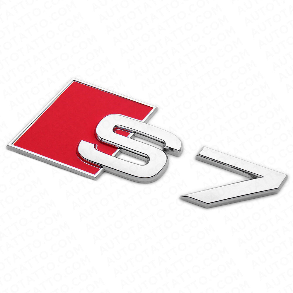 For Audi S7 OEM Chrome Rear Letter Tail Badge Trunk Emblem Badge Logo Sport