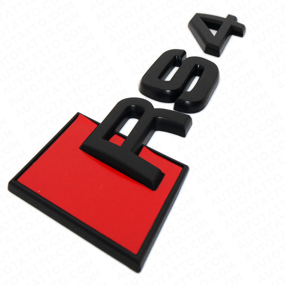Audi RS 4 Matte Black Rear Letter Tail Nameplate Trunk Emblem Badge Sport
