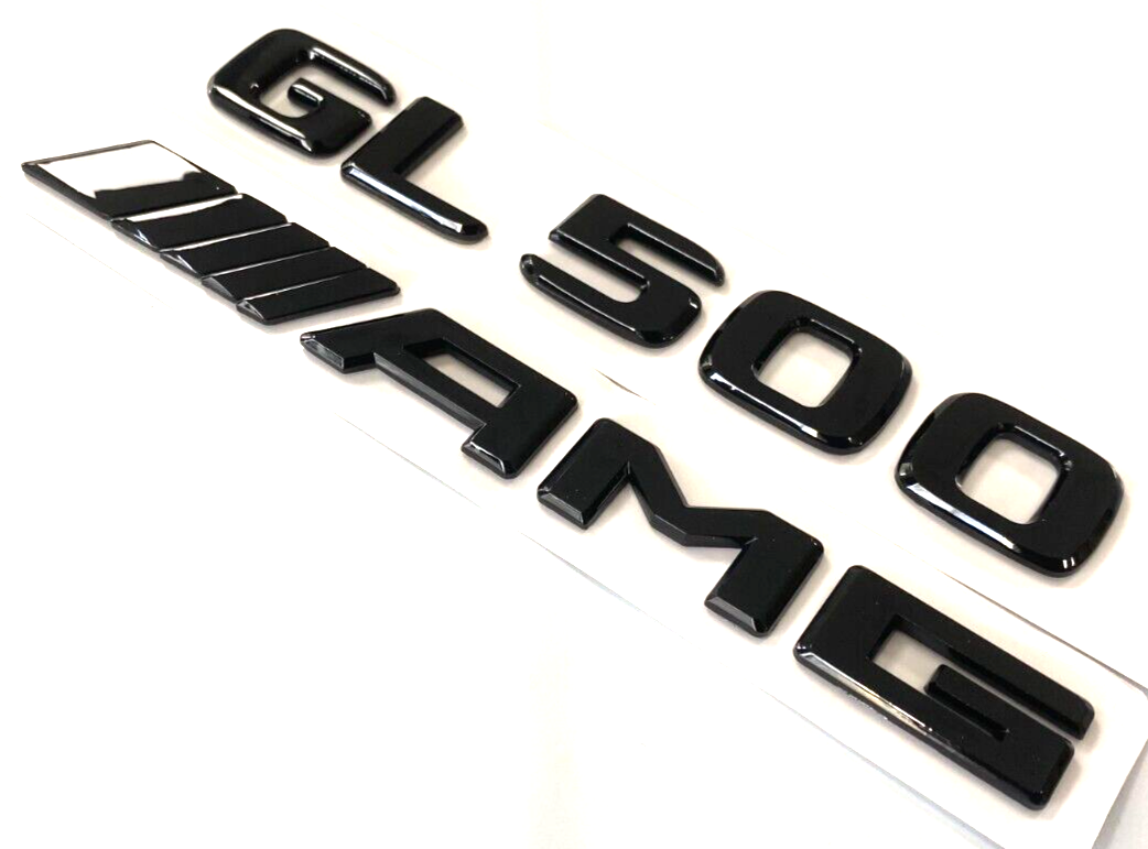 BLACK GL500+AMG FOR MERCEDES REAR TRUNK EMBLEM BADGE NAMEPLATE DECAL NUMBERS