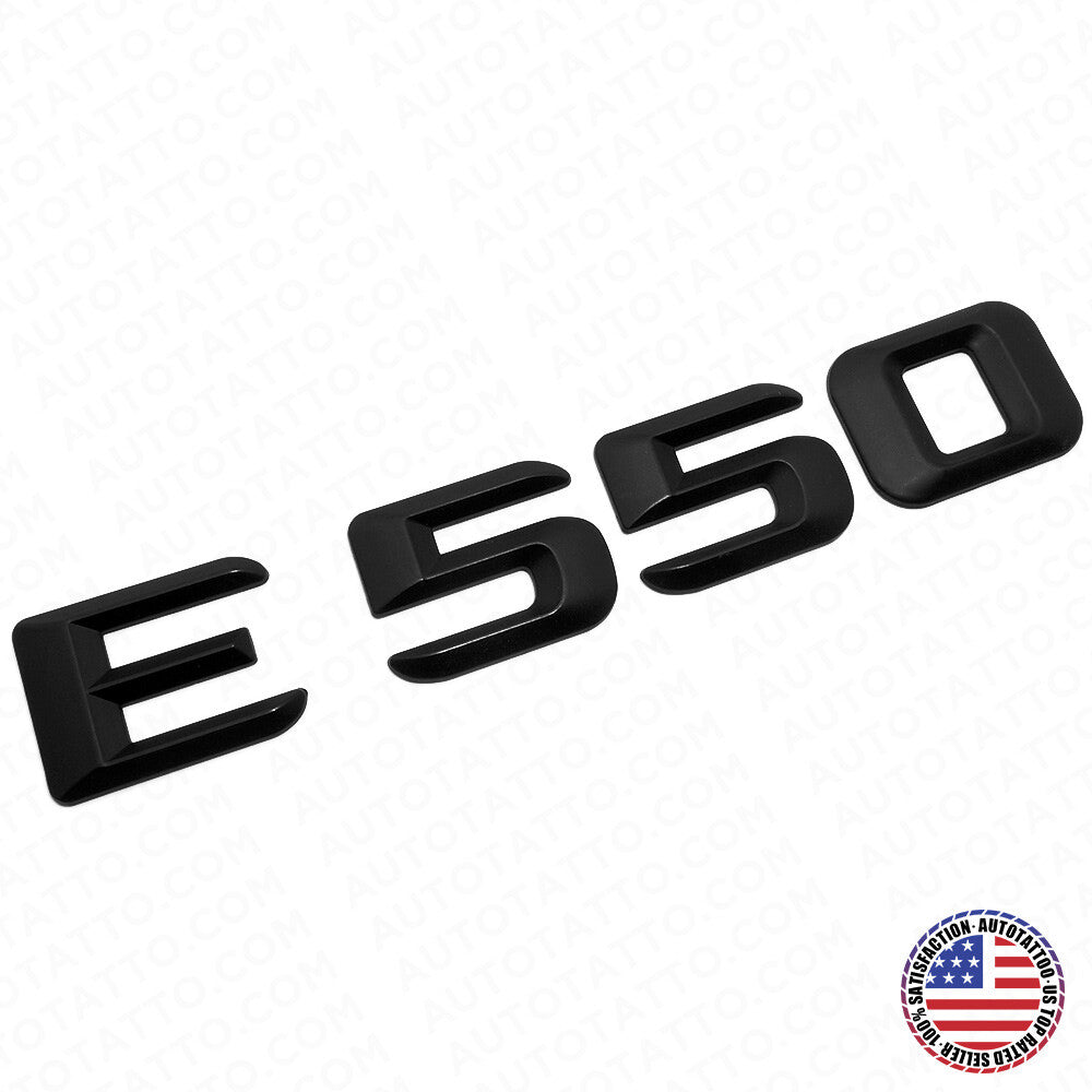 14-16 E550 AMG Letter Emblem 3D Trunk Logo Nameplate Badge Decorate Matte Black