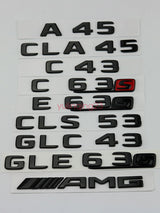 Matte black GLE43 AMG BITURBO 4MATIC Trunk Emblem Badge Sticker Mercedes